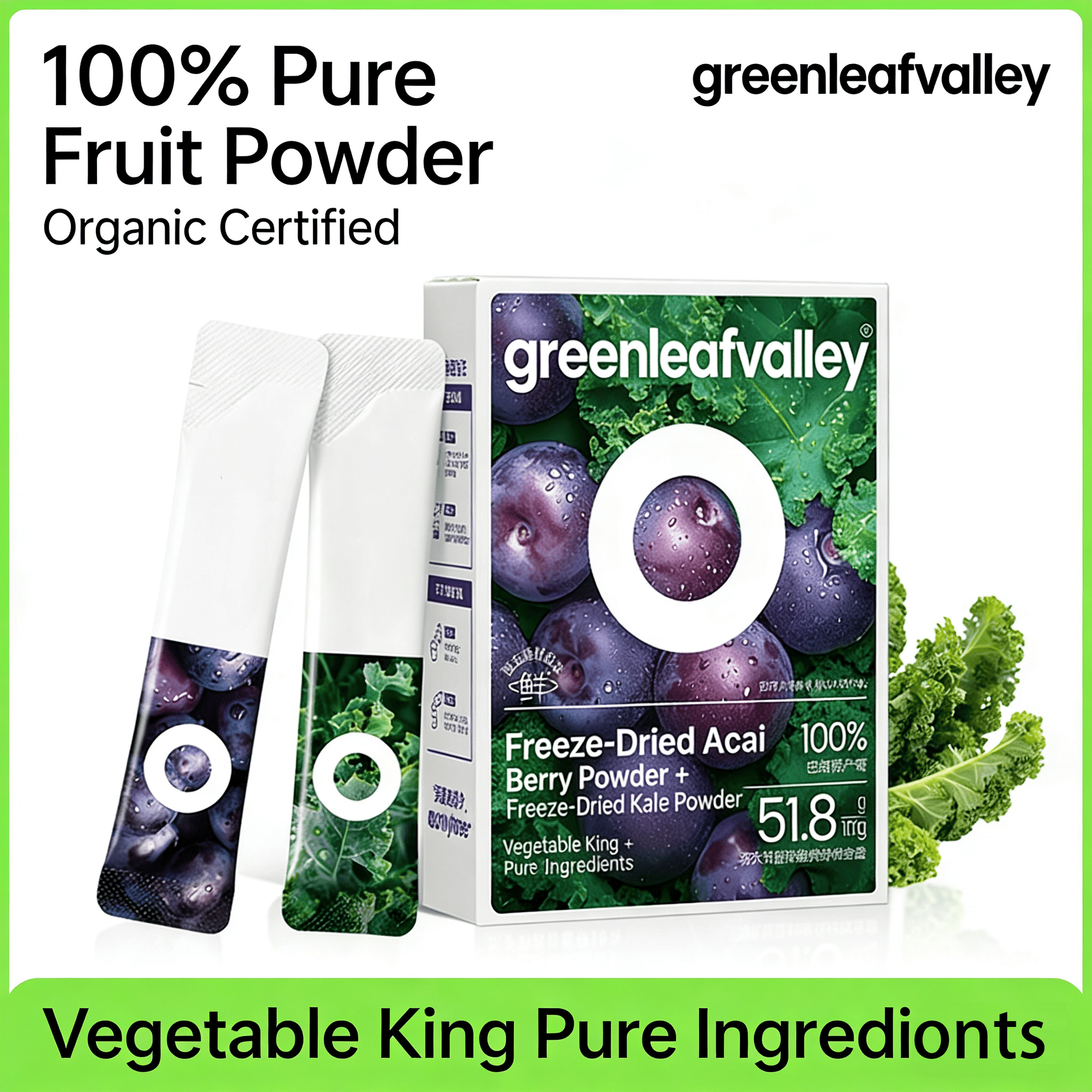 Antioxidant Superfood Greens | Acai & Detox Kale Blend MATCHA Healthy Matcha Tea