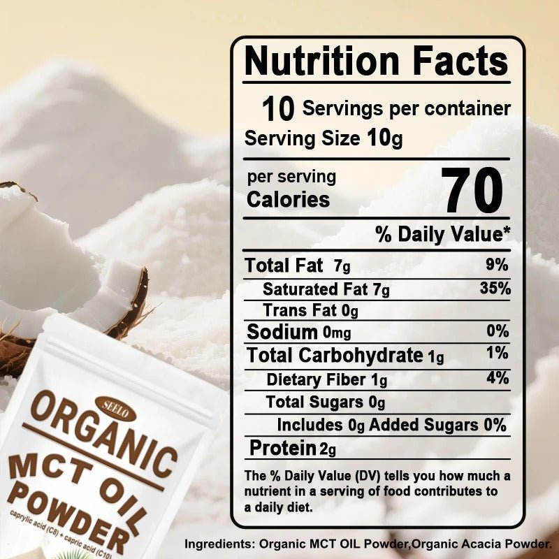 Hot Selling Healthcare Mct Oil Powder C8+C10 Organic Coconut Oil Powder Mct Powder Healthy Matcha Tea