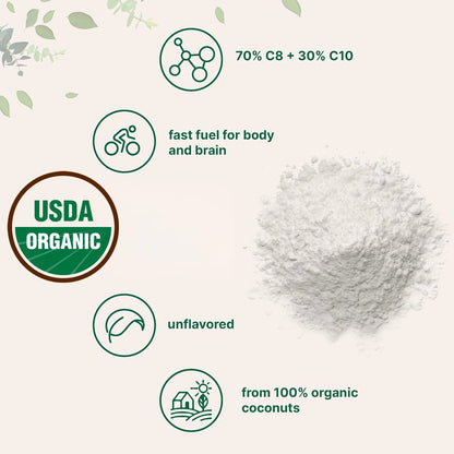 Hot Selling Healthcare Mct Oil Powder C8+C10 Organic Coconut Oil Powder Mct Powder Healthy Matcha Tea