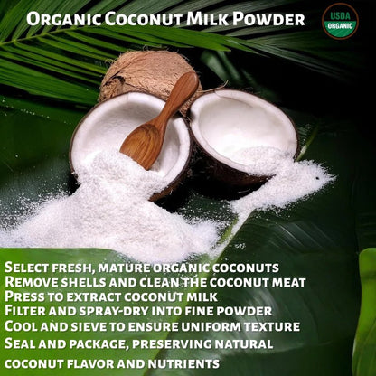 Organic Desiccated Coconut Powder 100% Pure Freeze Organic Dried Coconut Water Powder Healthy Matcha Tea
