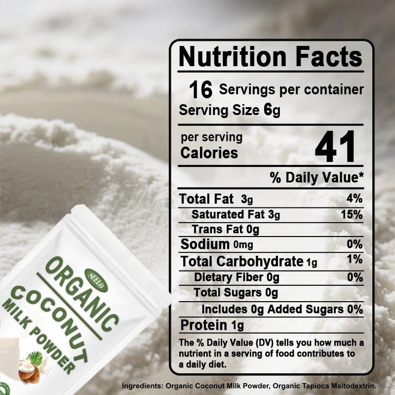 Organic Desiccated Coconut Powder 100% Pure Freeze Organic Dried Coconut Water Powder Healthy Matcha Tea