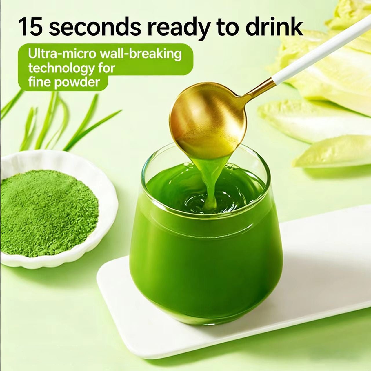 Prebiotic Greens Fiber Blend – Barley Grass Superfood MATCHA Healthy Matcha Tea