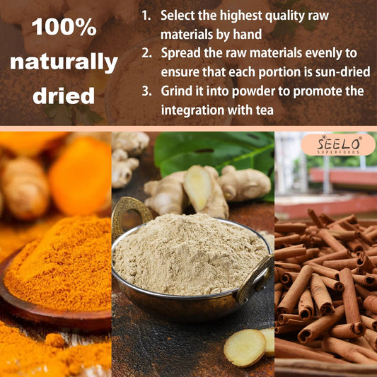 Premium Turmeric Ginger Cinnamon Health Tea Improve Digestion Support Brain Weight Skin Sleep Healthy Matcha Tea