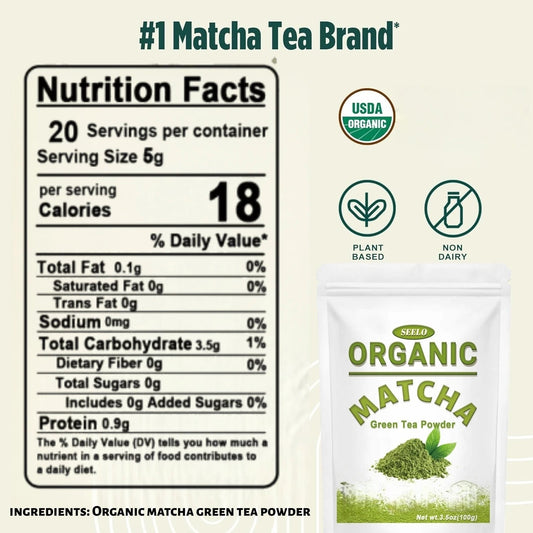 USDA Organic Ceremonial Grade Pure Matcha Powder 100g Healthy Matcha Tea